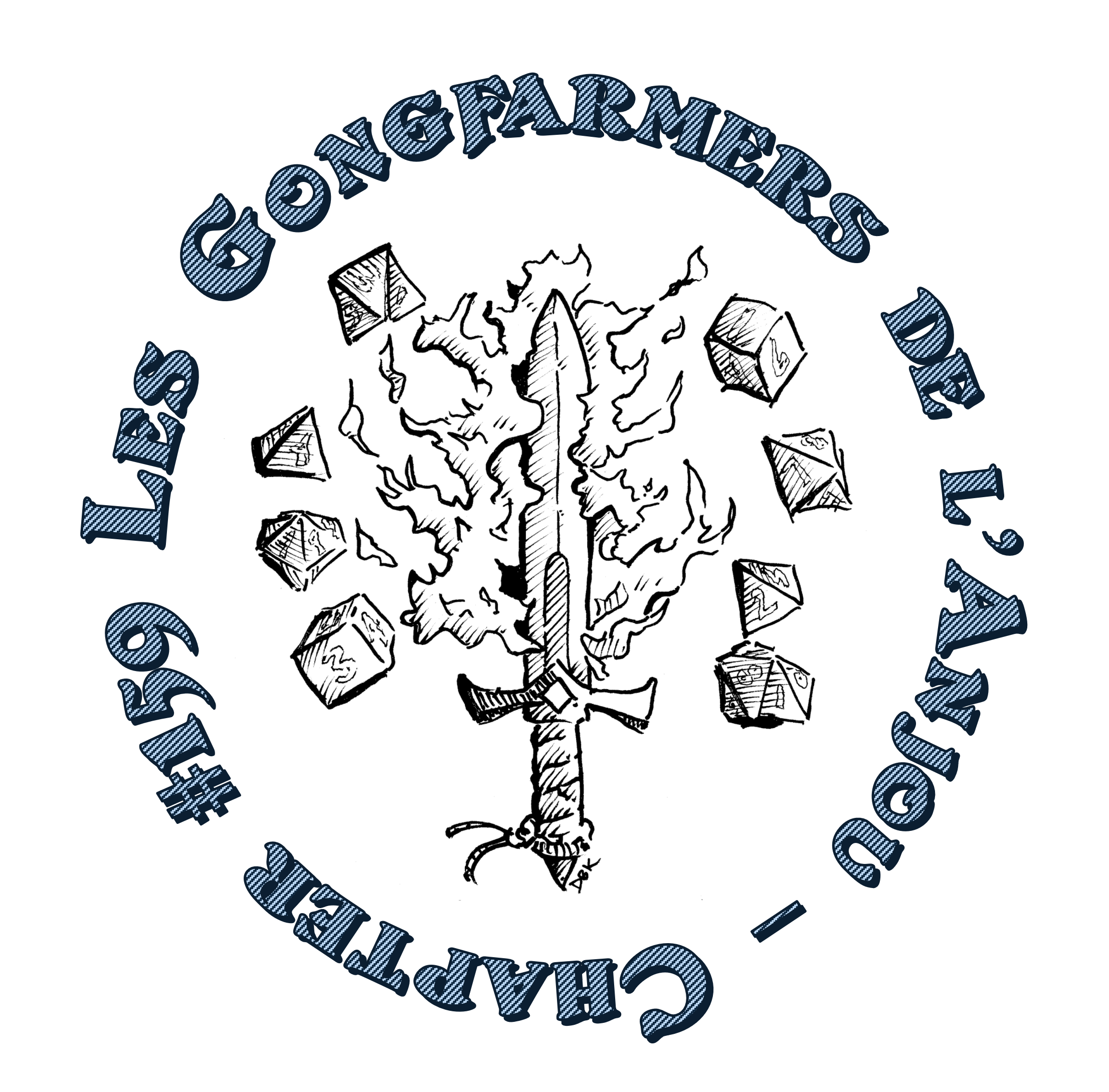 Logo Les Gongfarmers de l'Anjou (cercle) logo-gfa-circle